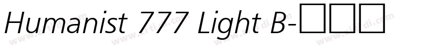 Humanist 777 Light B字体转换